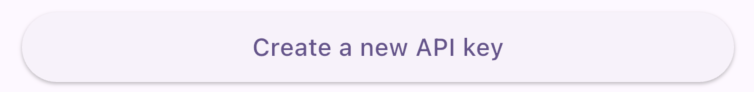 Screenshot showing the button to create an API key